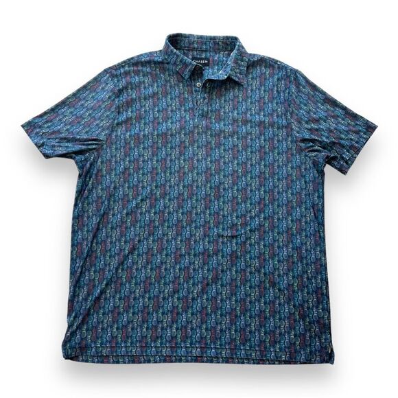 Chase 54 Men’s All Over Pineapple Print Performance Stretch Golf  Polo Size XL - Picture 1 of 9